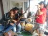 Lauren Glick Band drummer Mke comes front stage to sing “Mustang Sally” w/ Rita (Pearl), Ted & Ray on drums, at Coconuts.